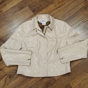 Womens vintage tan Carlisle zip jacket size 10